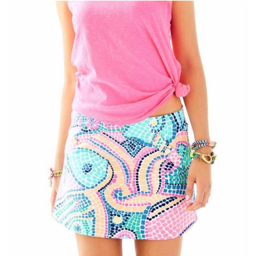 Lilly Pulitzer Madison Skort Tile Wave Multi - Medium